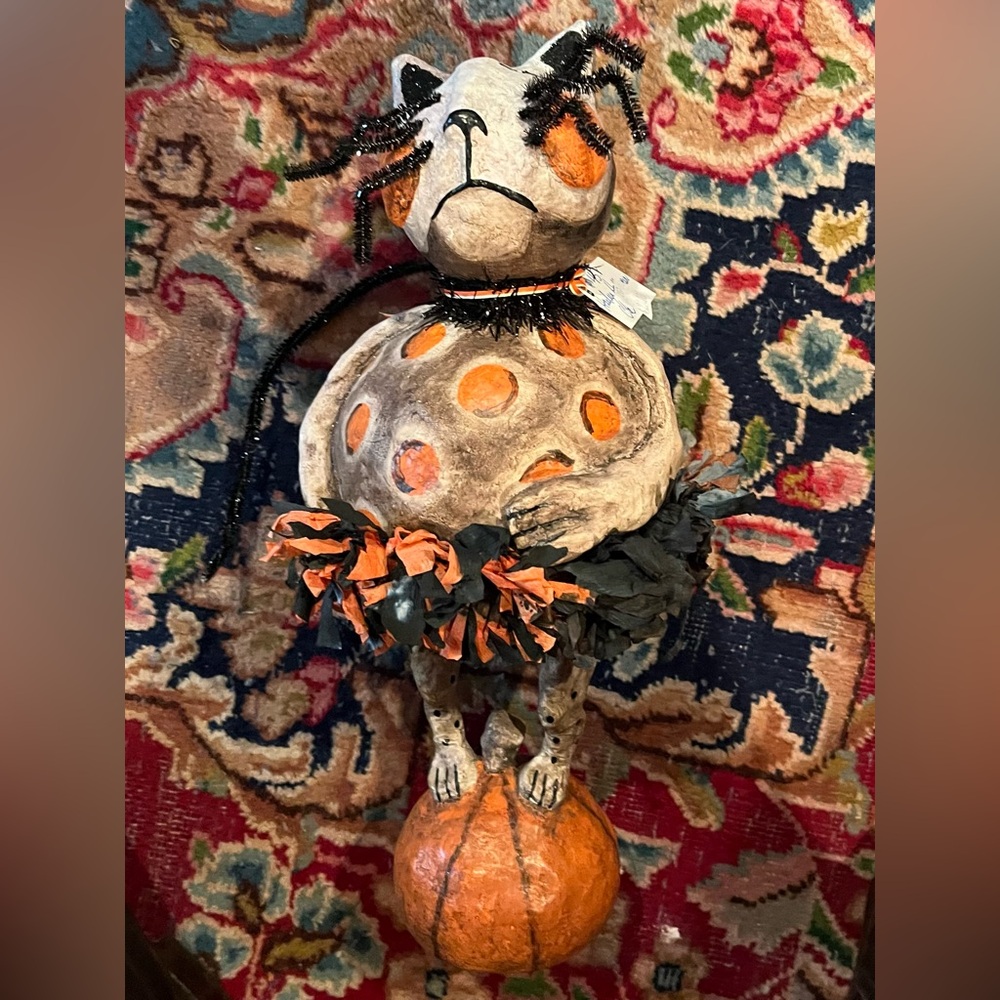Vtg Hailey Halloween cat statue by Karen & Mary Hammerschmidt for ESC Trad